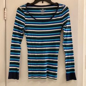 FIRM PRICE! Faded Glory Ribbed Striped Long Sleeve Top